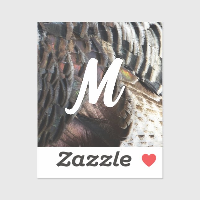 Wild Turkey Feathers I Abstract Nature Design (Sheet)