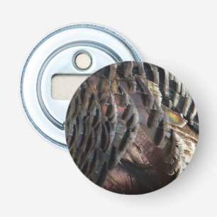 Wild Turkey Feathers I Abstract Nature Design Bottle Opener