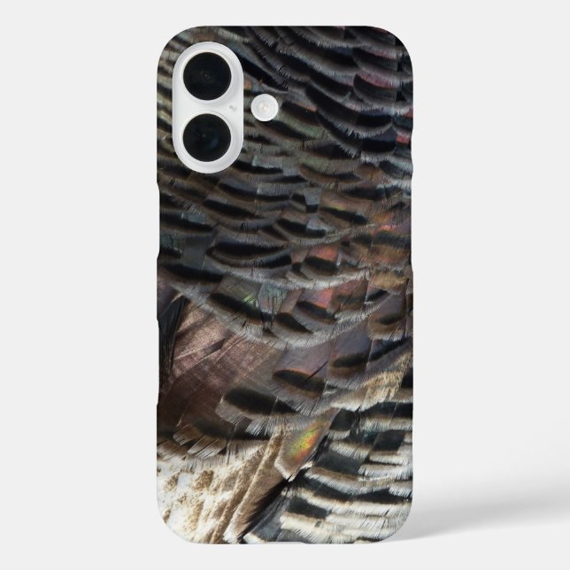 Wild Turkey Feathers I Abstract Nature Design Case-Mate iPhone Case (Back)
