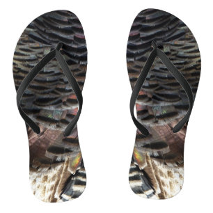 Wild Turkey Feathers I Abstract Nature Design Thongs