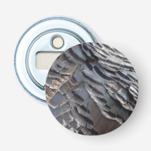 Wild Turkey Feathers II Abstract Nature Design Bottle Opener