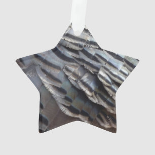 Wild Turkey Feathers II Abstract Nature Design Ornament