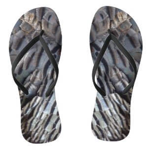 Wild Turkey Feathers II Abstract Nature Design Thongs