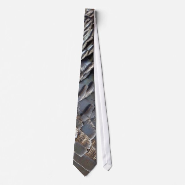 Wild Turkey Feathers II Abstract Nature Design Tie (Front)