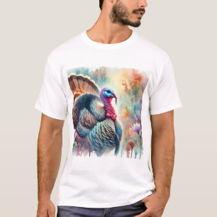 Wild Turkey in the Wilderness 030724AREF123 - Wate T-Shirt