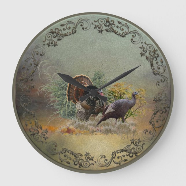 Wild turkey   large clock (Front)