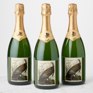 Wild Turkey (Male) from Audubon's Birds of America Sparkling Wine Label