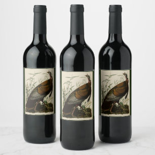 Wild Turkey (Male) from Audubon's Birds of America Wine Label