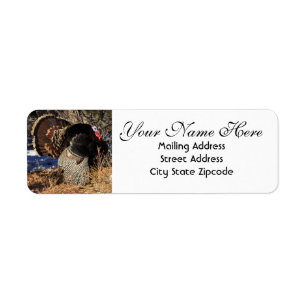 Wild Turkey Return Address Label