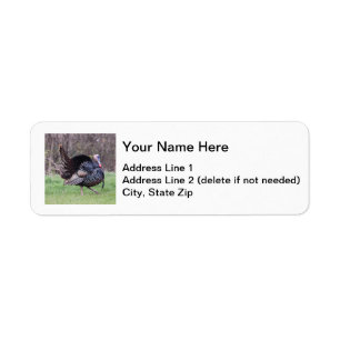 Wild Turkey Return Address Label