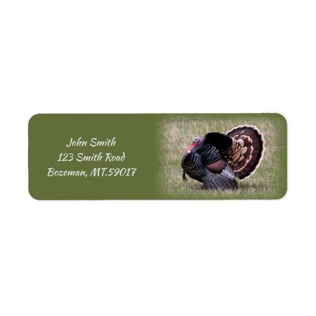 Wild Turkey return address Label (Front)