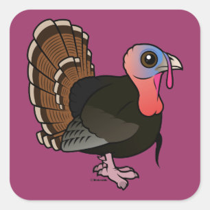 Wild Turkey Square Sticker