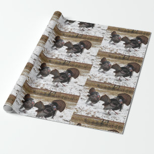 Wild Turkey Strutting Their Stuff Wrapping Paper