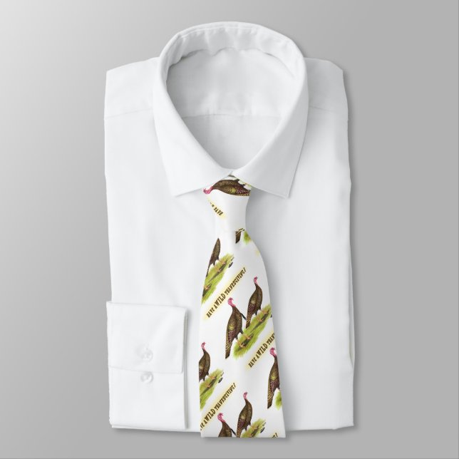 Wild Turkey Thanksgiving Tie (Tied)