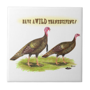 Wild Turkey Thanksgiving Tile