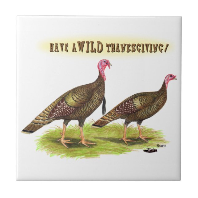 Wild Turkey Thanksgiving Tile (Front)