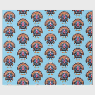 Wild turkey wrapping paper