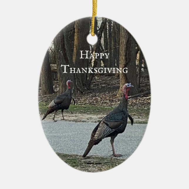 Wild Turkeys Ornament (Front)