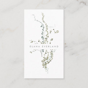 Wild Twigs Botanical Minimalist Leaves Appointment Card