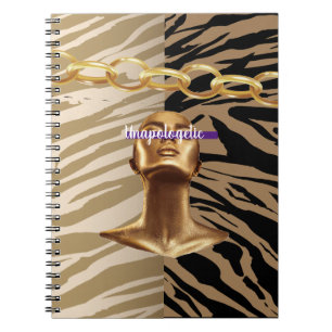 Wild Unapologetic Chic Luxurious Bday Gift Girly Notebook