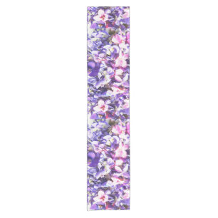 Wild Violets Short Table Runner