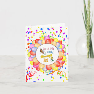 Wild Wacky Wonderful Aunt Gifts Card