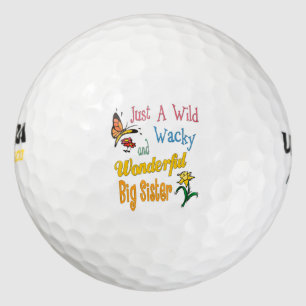 Wild Wacky Wonderful Big Sister Gifts Golf Balls