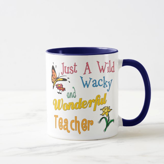 Wild Wacky Wonderful Teacher Gift Ideas Mug (Right)