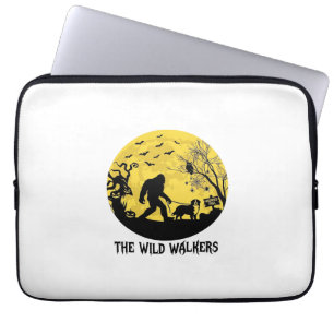 Wild Walkers Bigfoot Walking Bernese Halloween Hau Laptop Sleeve