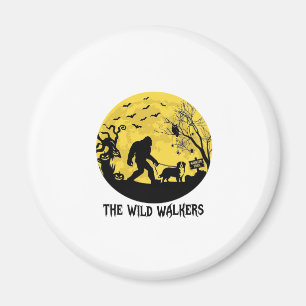 Wild Walkers Bigfoot Walking Bernese Halloween Hau Magnet