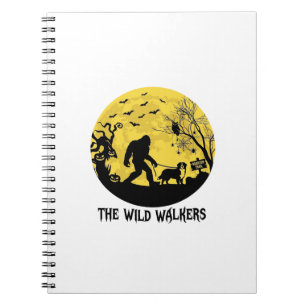 Wild Walkers Bigfoot Walking Bernese Halloween Hau Notebook