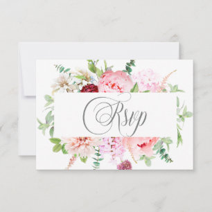 Wild Watercolor Garden RSVP Card