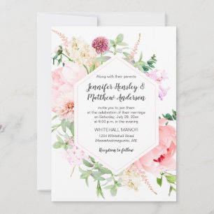 Wild Watercolor Garden Wedding   Invitation