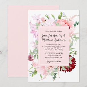 Wild Watercolor Garden Wedding   Invitation