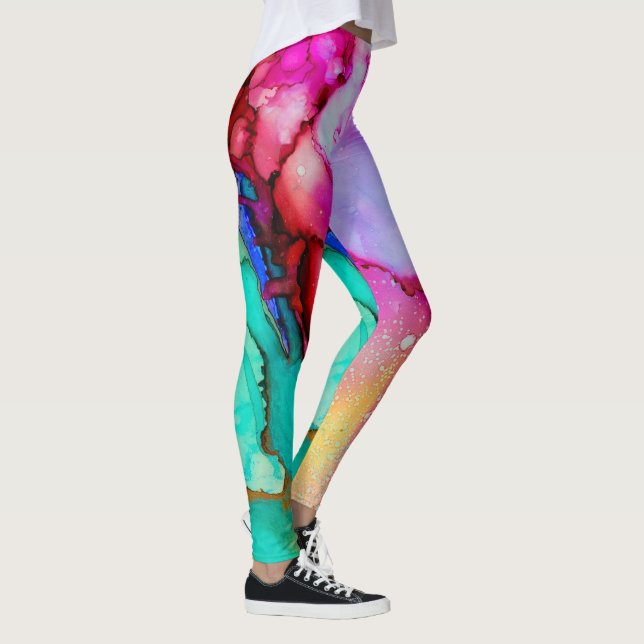 Wild watercolor leggings (Right)