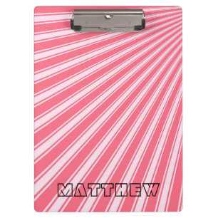 Wild watermelon Colour Stripe Funky Pattern Clipboard