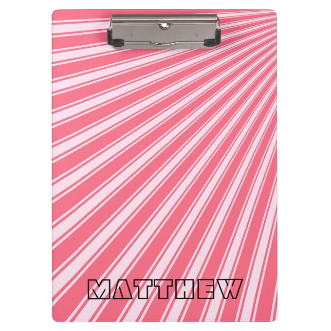 Wild watermelon Colour Stripe Funky Pattern Clipboard (Front)
