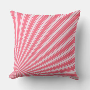 Wild watermelon Funky Sun Rays Background Cushion