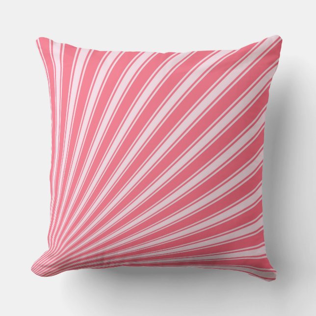 Wild watermelon Funky Sun Rays Background Cushion (Front)
