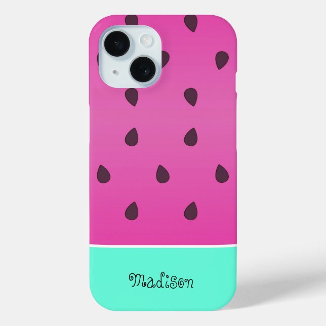 Wild Watermelon Slice | Personalised iPhone Case (Back)