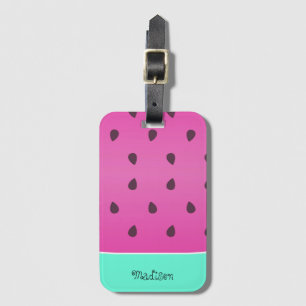 Wild Watermelon Slice Personalised Luggage Tag
