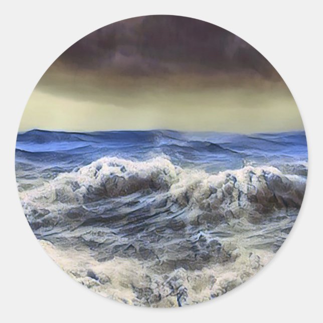 Wild waves at the ocean - Sticker (Front)