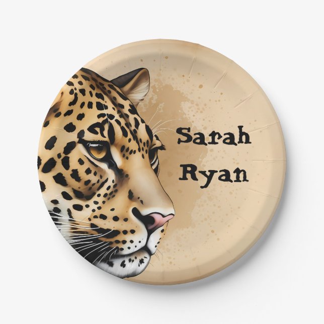 Wild Wedding Invitation Inspired by Nature Paper Plate (Front)