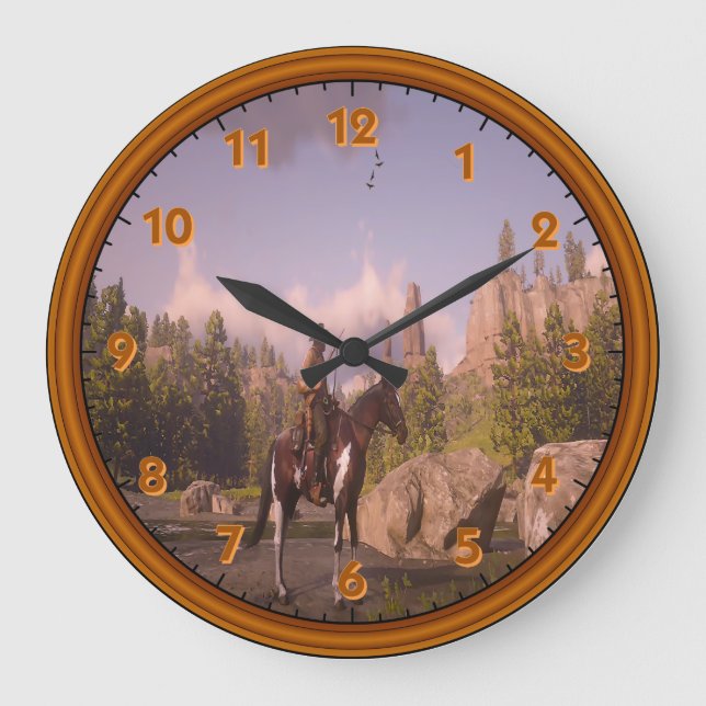 Wild West Acrylic Wall Clock (Front)