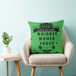 Wild West Americana Poker Cushion