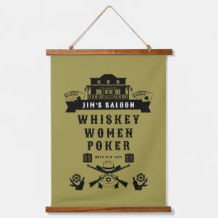 Wild West Americana Poker Hanging Tapestry