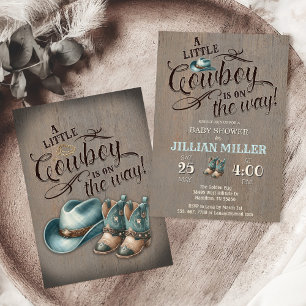 Wild West Baby Shower Cowboy Boots Invitation