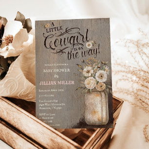 Wild West Baby Shower Cowgirl Boots Invitation