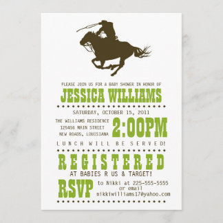 Wild West Baby Shower Invitation
