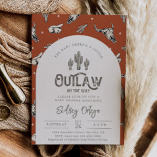 Wild West Baby Shower Invitations   Cowboy Baby
